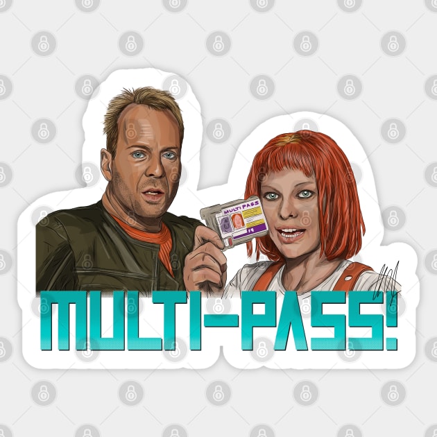 Fifth Element: Multi-Pass! Sticker by 51Deesigns
